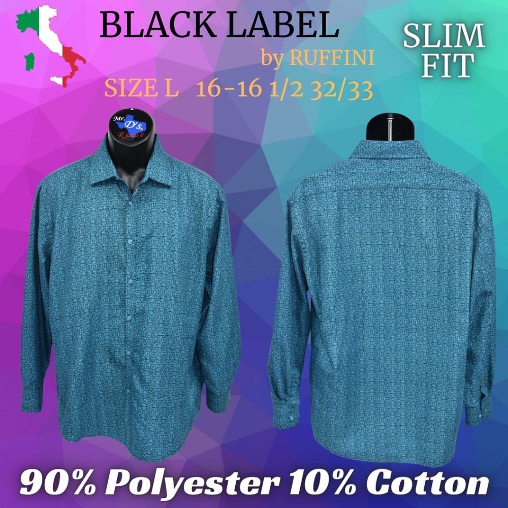 Black Label by Ruffini Large 16-16.5 32/33 Blue